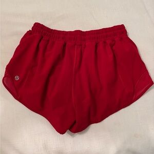 Red Hotty Hot Lululemon Shorts